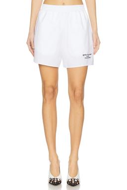 Embroidered Poplin Elastic Waist Shorts
