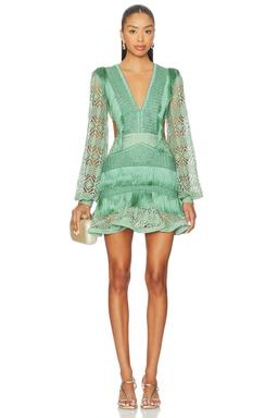 Samba Fringe Long Sleeve Mini Dress