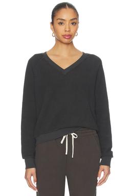 Zuri Reverse Fleece V Neck Sweatshirt