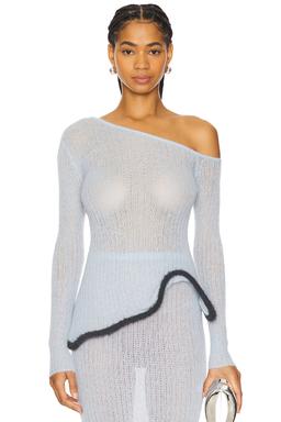 Pixie Alpaca Wavy Long Sleeve Top