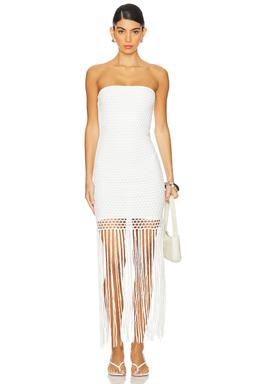 Vanessa Strapless Fringe Dress