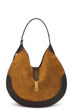Suede & Leather Medium Shoulder Bag