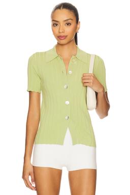 Dominique Ribbed Short Sleeve Cardigan