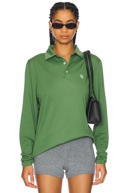 Monogram Long Sleeve Polo