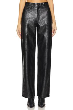Shea Faux Leather Foil Pant