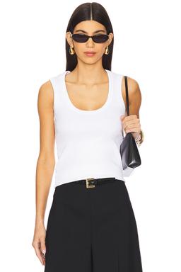 Dense Rib Scoop Neck Top