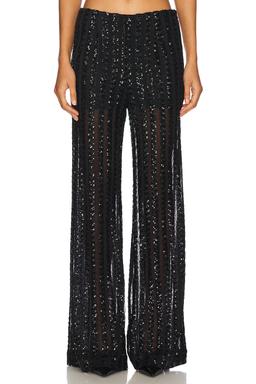 Striped Sequin Trousers