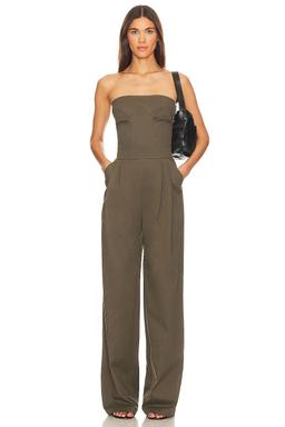 Double Pleated Wide Leg Jumpsuit