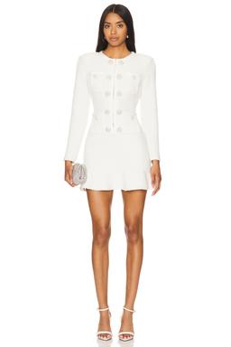 Buttoned Knit Mini Dress