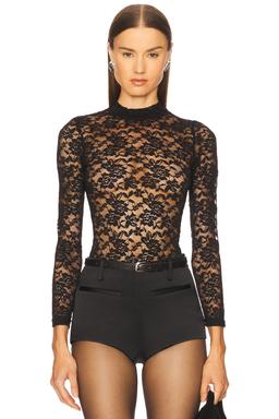 Lace Mock Neck Bodysuit