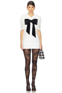 Lace Overlay Shoulder Dress Three-piece Set