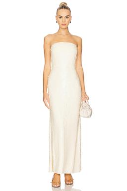 Sculpty Strapless Sequin Dress