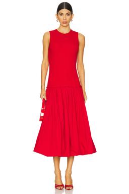 Yanez Poplin Combo Dress