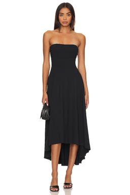 Mesh Strapless Midi Dress