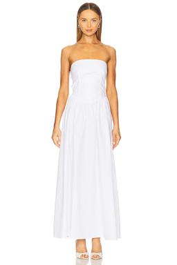 Poplin Drop Waist Maxi Dress