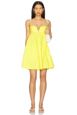 Poplin Lace Up Back V Wire Dress