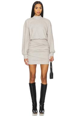 Fleece Mock Gathered Dress