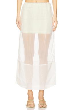 Pencil Sheer Maxi Skirt & Satin Mini