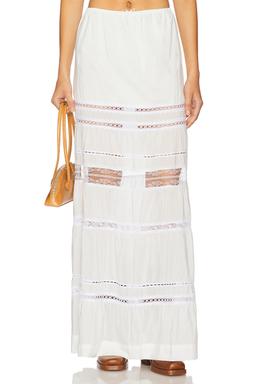 Tiered Lace Maxi Skirt