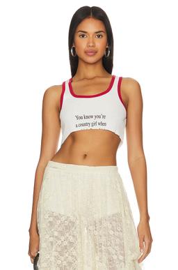 When What? Cropped Rib Tank