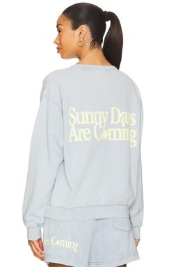 Sunny Days Are Coming Henley Sweatshirt