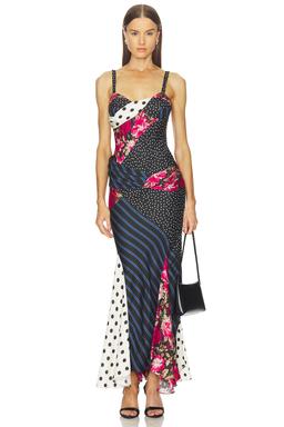 Asymmetric Patchwork Dress