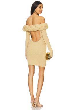 Oversized Braid Knitted Mini Dress