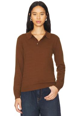 Long Sleeve Knit Polo in