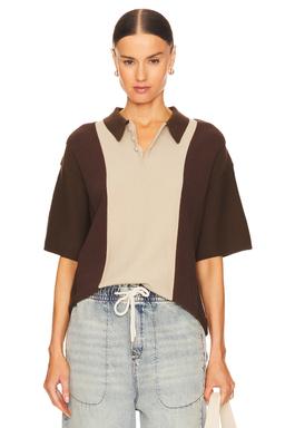 Short Sleeve Stripe Knit Polo