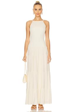 Smocked Drop Waist Maxi Dress