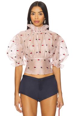Floral Jacquard Blouse