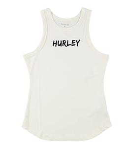 Hurley Womens Graphic Tank Top, Off-White, Medium