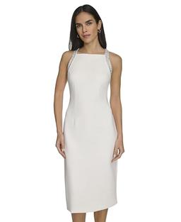Calvin Klein Women's Dresses Dress, CRM/Crystl, 2