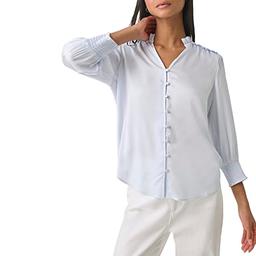 Karl Lagerfeld Paris Women's Everyday Casual Blouse, LT Blue