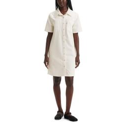Levi's Women's Louisa Denim Short Sleeve Dress (Also Available in Plus), (New) ICY Ecru