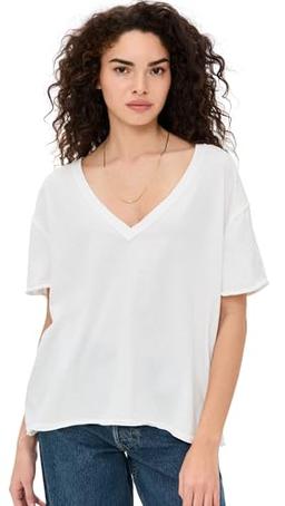 Free People Women's Nina Tee V, Ivory