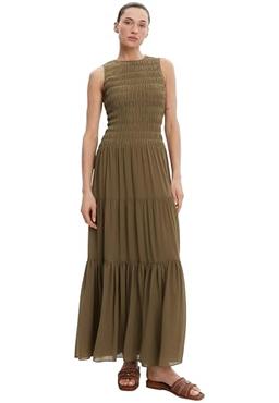 Michael Kors Women's Smocked Tank Dress, Safari Green