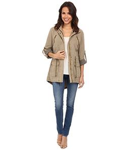 Levi's Women's Cotton Hooded Anorak Jacket (Standard & Plus Sizes), Khaki, X-Small