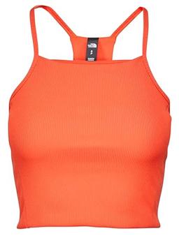 THE NORTH FACE Guide Forward Rib Tanklette Women's Top (US, Alpha, Medium, Regular, Regular, Retro Orange)