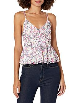 French Connection Women's Flores Crinkle CAMI, Summer White Multi, 12