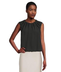 Madewell Women's Jade Top-Polyester Chiffon, True Black