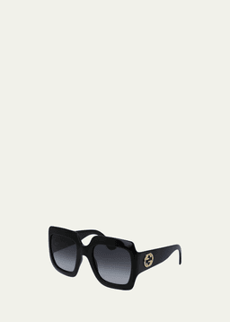 Oversized Square Sunglasses, Black
