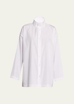 Slim A-Line Two Collar Shirt With Step Insert  (Long Length)