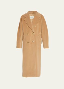 Wool-Cashmere Double-Breasted Madame Coat