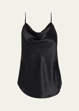 Marta Cowl-Neck Silk Camisole