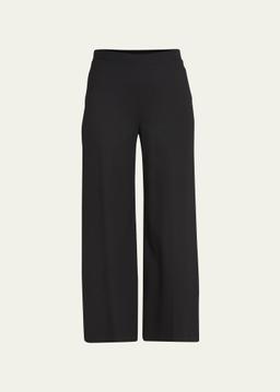 Cropped Flare Trousers