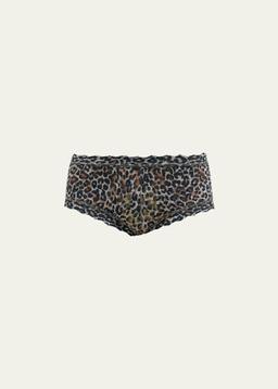 Leopard-Print Lace Boyshorts