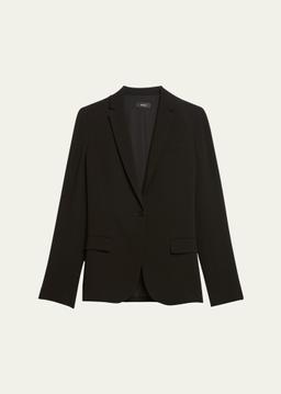 Admiral Crepe One-Button Staple Blazer