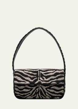 Tommy Two-Tone Beaded Shoulder Bag