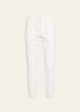 Jenna Cropped Raw-Edge Pants